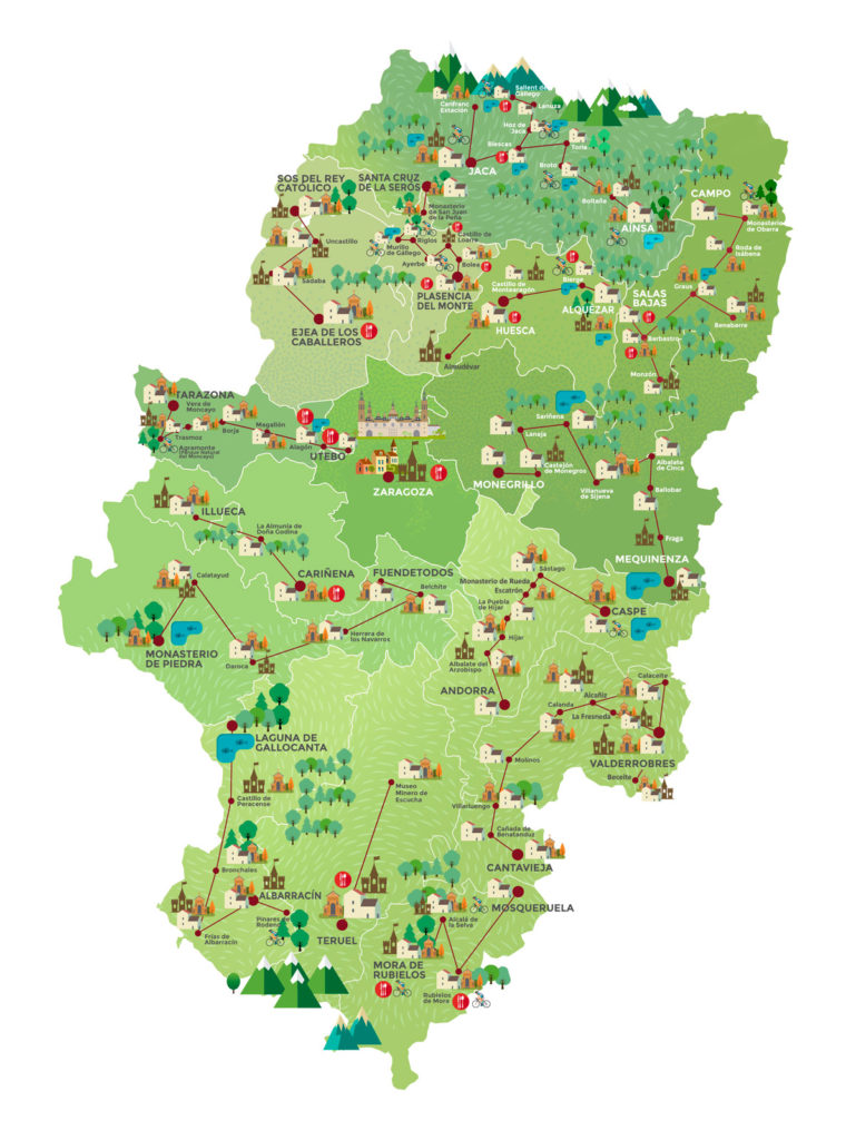 Mapa de la RUT.A. Ternasco de Aragón