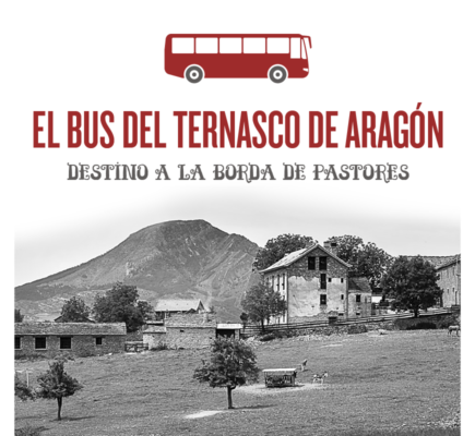 El bus del Ternasco de Aragón destino a la Borda de Pastores